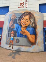 El mural de La Casa "Es posible desconectar para jugar"