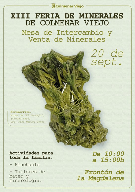 Ampliar 'Buscadores de minerales de toda España se reúnen en la Feria de Intercambio y Venta de Minerales de Colmenar Viejo'