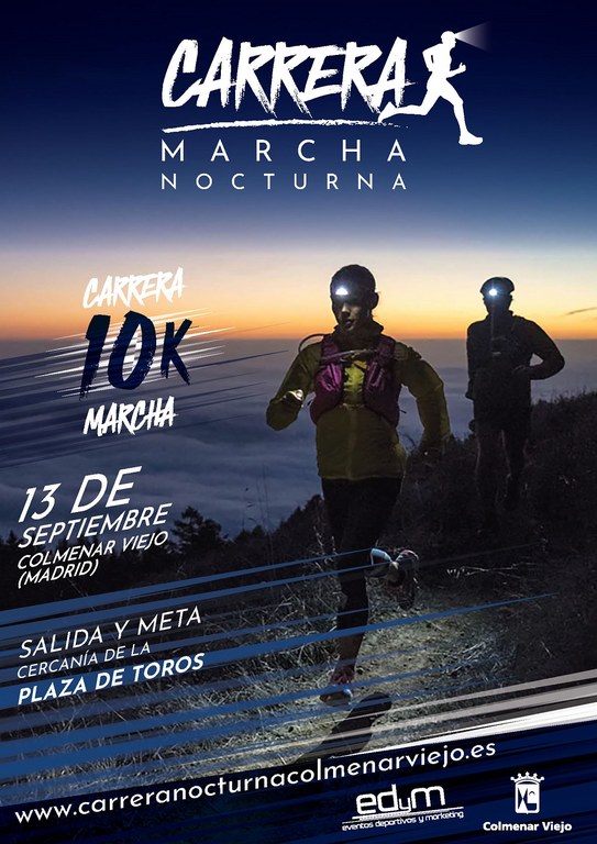 Ampliar 'Colmenar Viejo celebra el 13 de septiembre su tradicional Carrera-Marcha Nocturna'