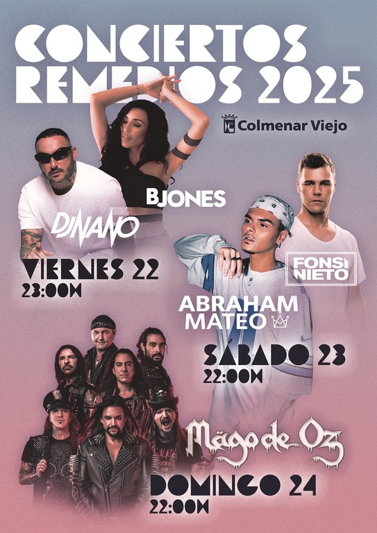 Ampliar 'Conciertos de Remedios 2025: Abraham Mateo, Mago de Oz, Fonsi Nieto, DJ Nano y BJones'