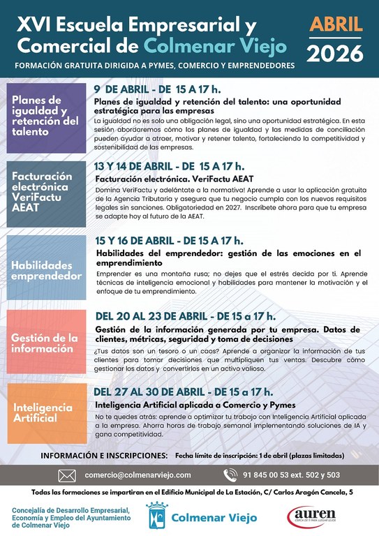 Ampliar 'Cursos de la XVI Escuela Empresarial y Comercial para pymes, comercios y emprendedores'