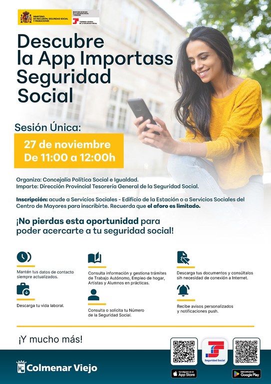 Ampliar 'El Ayuntamiento informa a los vecinos del uso de la app IMPORTASS para facilitar los trámites con la Seguridad Social'