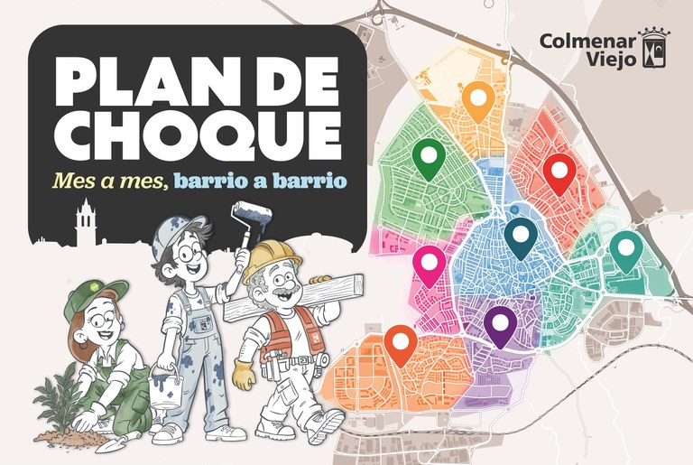 Ampliar 'El Ayuntamiento pone en marcha el Plan de Choque Integral ‘Cuidamos Colmenar Viejo’ para actuar mes a mes, barrio a barrio'