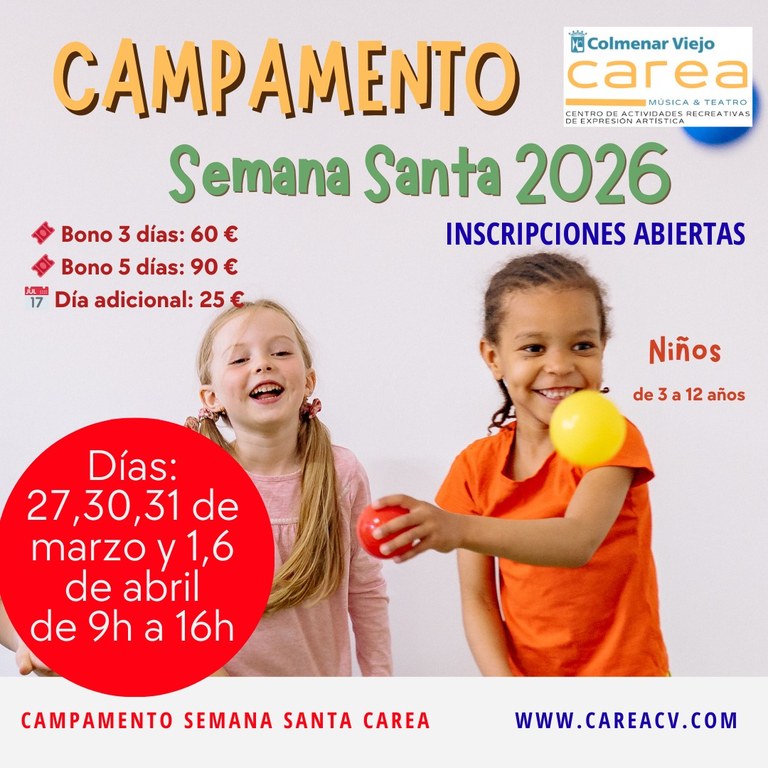 Ampliar 'El campamento urbano de CAREA facilitará la conciliación familiar en Semana Santa'