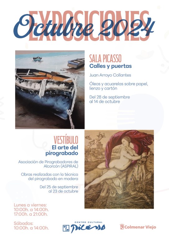 Ampliar 'Exposiciones del Centro Cultural ‘Picasso’ en octubre: ‘Calles y puertas’ y ‘El arte del pirograbado’'