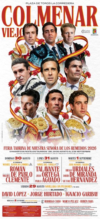 Ampliar 'Feria Taurina de Nuestra Señora de los Remedios: Jorge Hurtado sustituye a Álvaro Serrano en la novillada con picadores prevista para el sábado 29 de agosto'