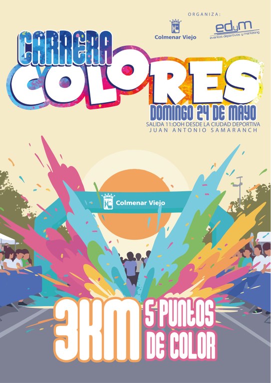 Ampliar 'La Carrera de los Colores teñirá Colmenar Viejo de deporte, inclusión y fiesta'