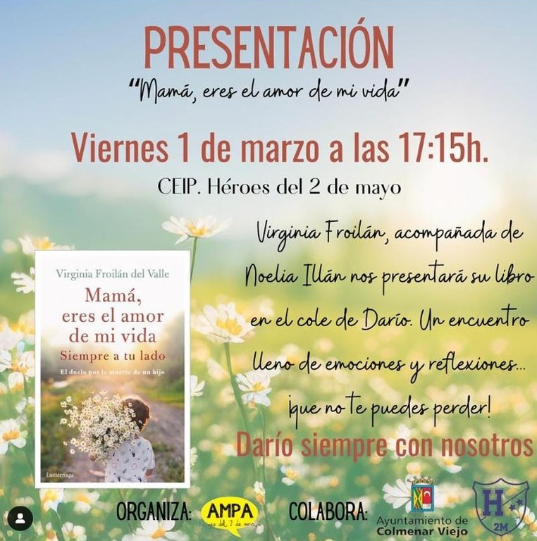 Ampliar 'La escritora local Virginia Froilán presenta 'Mamá, eres el amor de mi vida' en el CPB Héroes del 2 de Mayo'