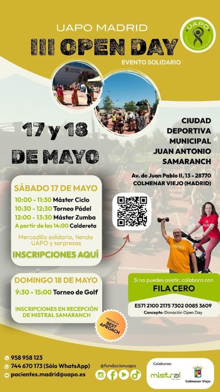 Ampliar 'La Fundación UAPO celebrará su III Open Day solidario los días 17 y 18 de mayo, en la Ciudad Deportiva ‘Samaranch’'