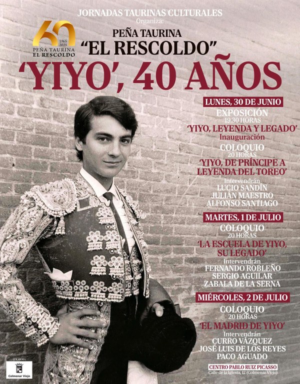 Ampliar 'Las Jornadas Taurinas Culturales de Colmenar Viejo homenajean al torero José Cubero ‘Yiyo’'