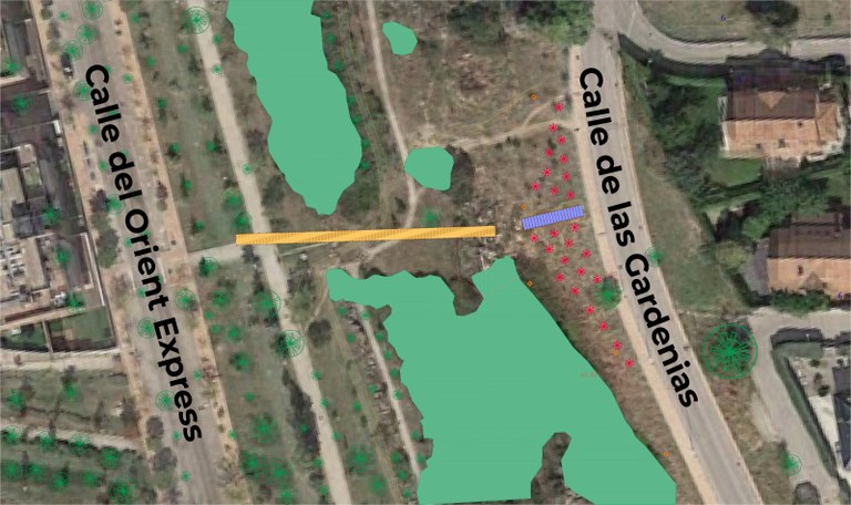 Ampliar 'Ya está adjudicada la construcción de la pasarela peatonal de madera sobre el Arroyo de Navarrosillos'