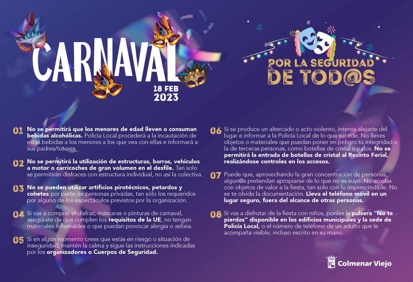 Carnaval 2023 normas seguridad