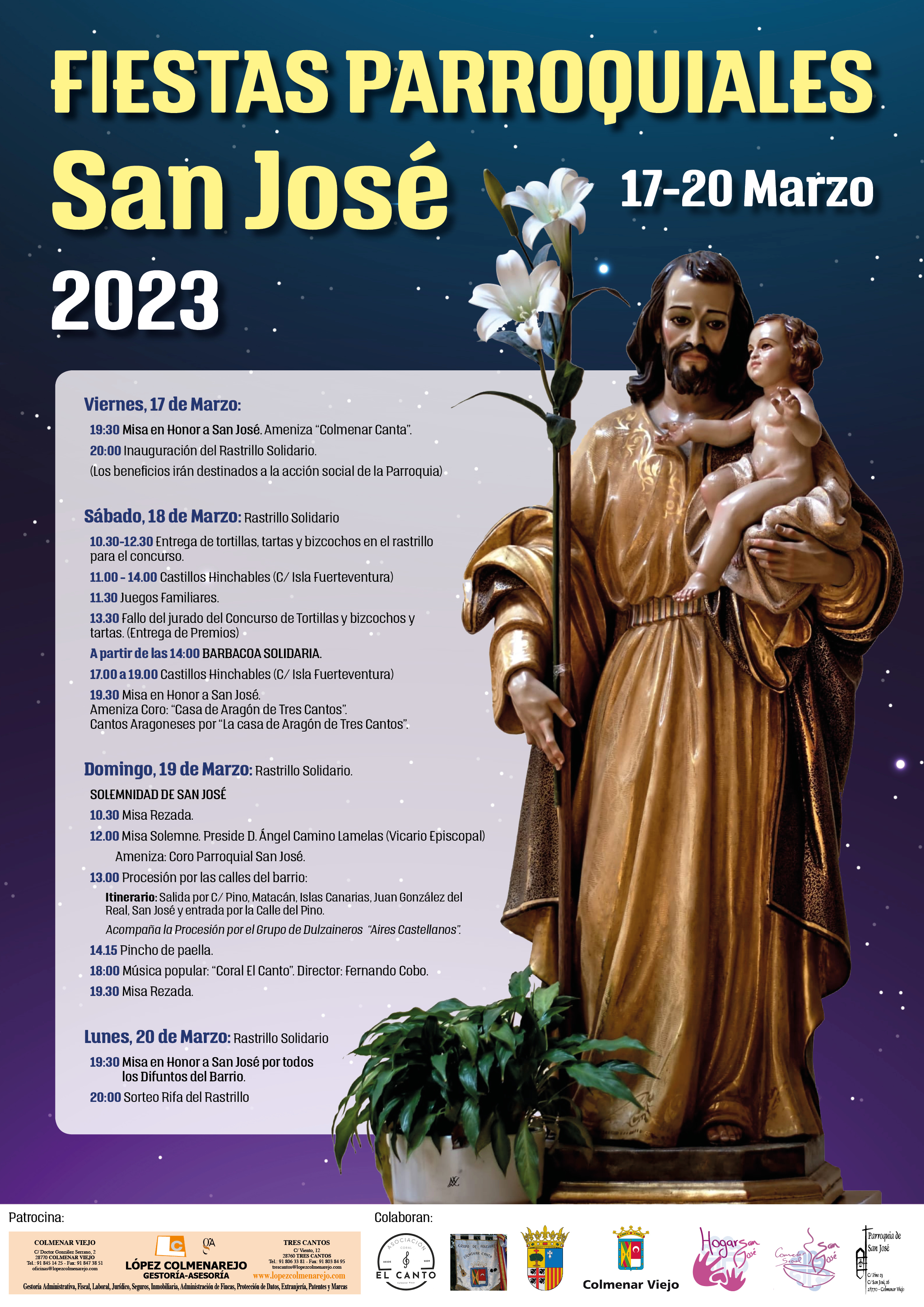 Cartel fiestas 2023 parroquia san jose