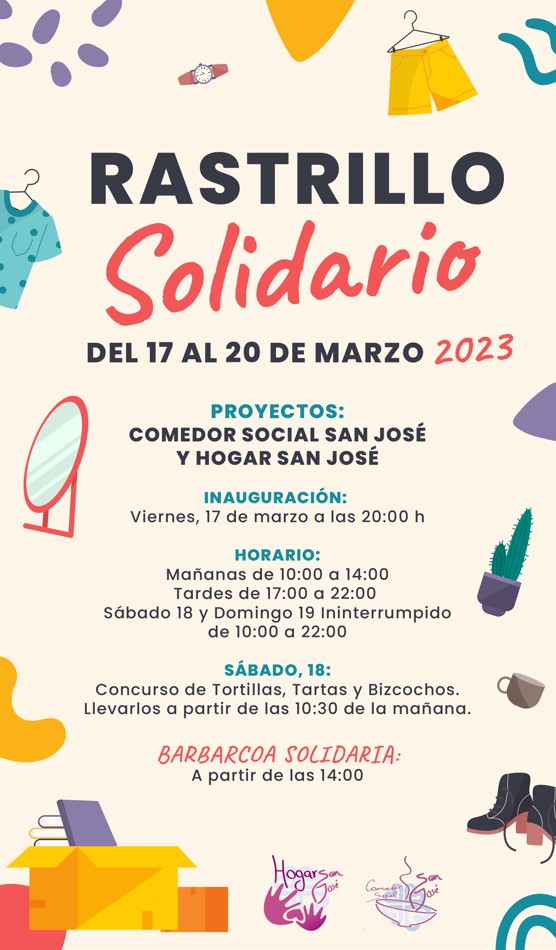 Cartel rastrillo solidario San José 2023