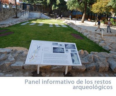 Panel informativo de los restos arqueológicos